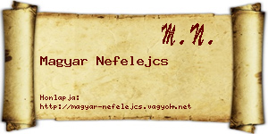 Magyar Nefelejcs névjegykártya